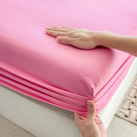PureOnSkin 100% Pure Cotton Fitted Sheet with 360° Elastic Skirt
