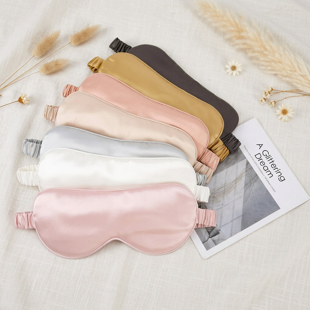 PureOnSkin 100% Mulberry Silk Double-Layer Sleep Eye Mask OEKO-TEX Certified
