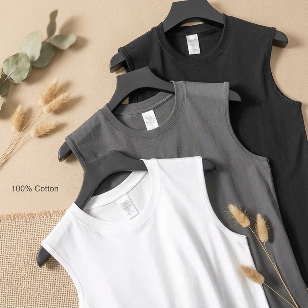 PureOnSkin Men’s 100% Pure Cotton Summer Basic Tank Top