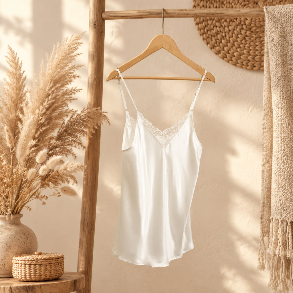 PureOnSkin OEKO-TEX 19MM Real Silk Solid Tank Top
