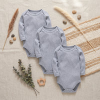 PureOnSkin Baby 100% Pure Cotton Long-Sleeve Bodysuit Multi-Pack (0–24 Months)