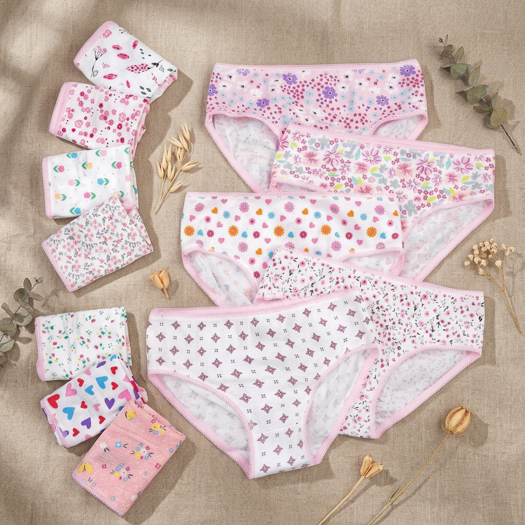 PureOnSkin Girls’ 24-Pack Pure Cotton Briefs