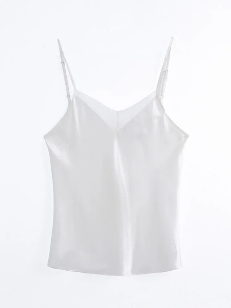 PureOnSkin OEKO-TEX 19MM Real Silk Solid Tank Top