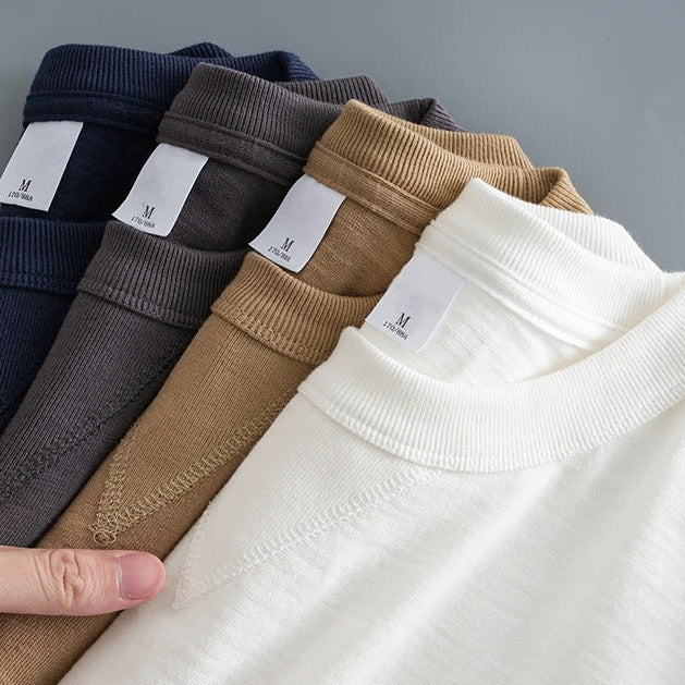 PureOnSkin 320GSM Heavyweight Pure Cotton Men's Long-Sleeve Oversize T-Shirt