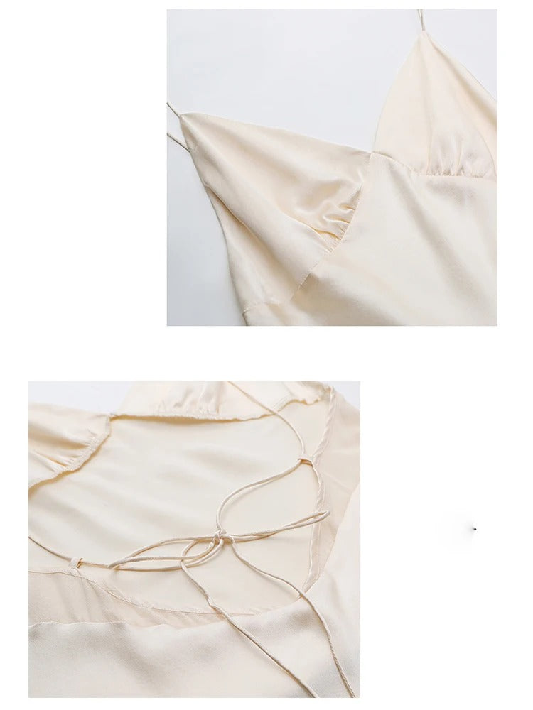 PureOnSkin OEKO-TEX 16MM Real Silk Suspender Nightdress