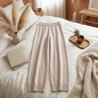 Women’s 100% Australian Merino Wool High Waisted Wide Leg Knitted Pants