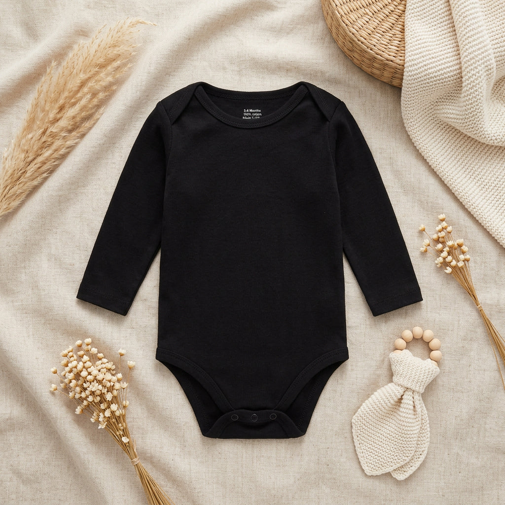 PureOnSkin Baby 100% Pure Cotton Long-Sleeve Bodysuit Multi-Pack (0–24 Months)