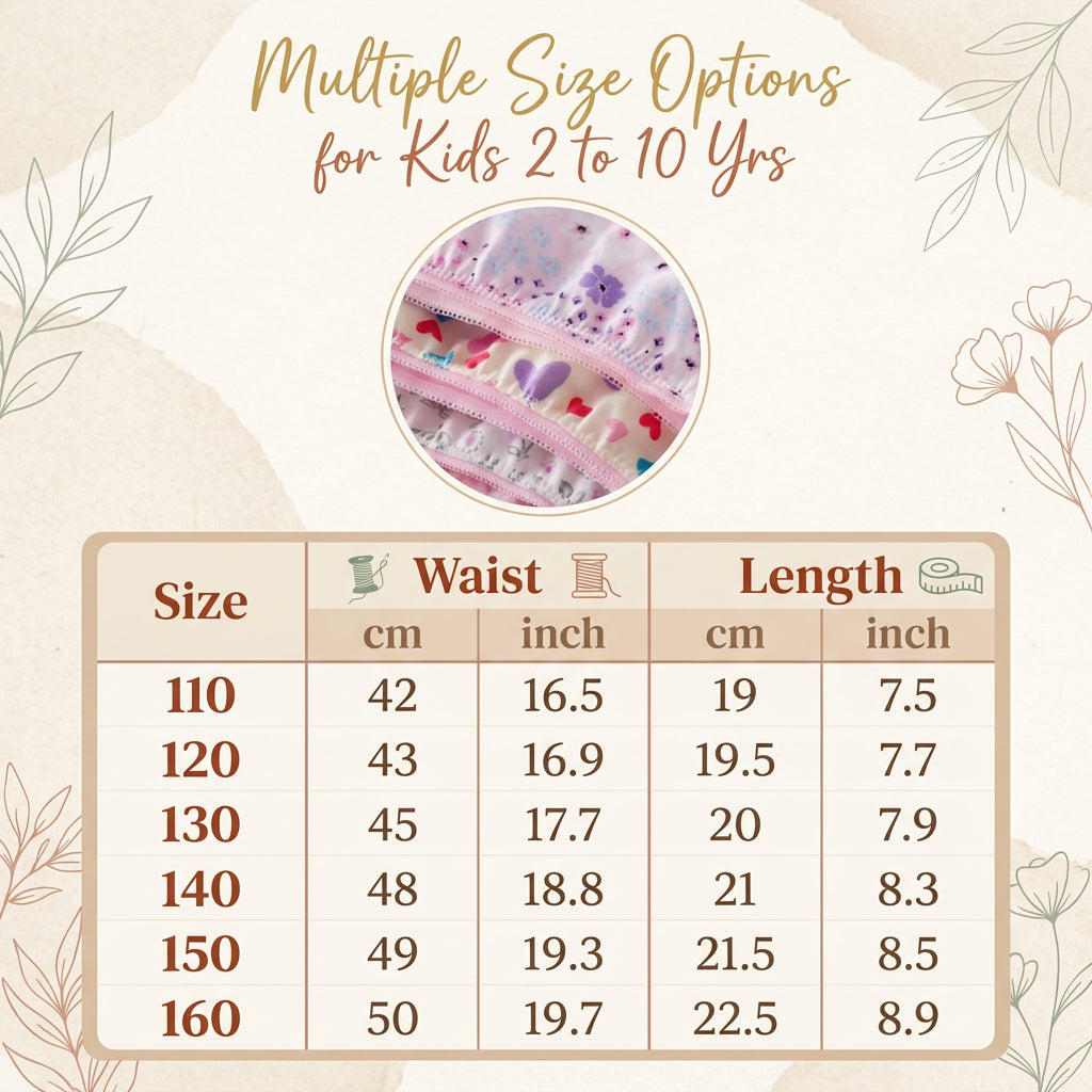 PureOnSkin Girls’ 24-Pack Pure Cotton Briefs