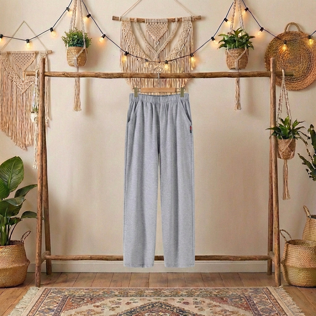 Men's Pure Cotton Loose Trousers: All-Day Breathable Comfort