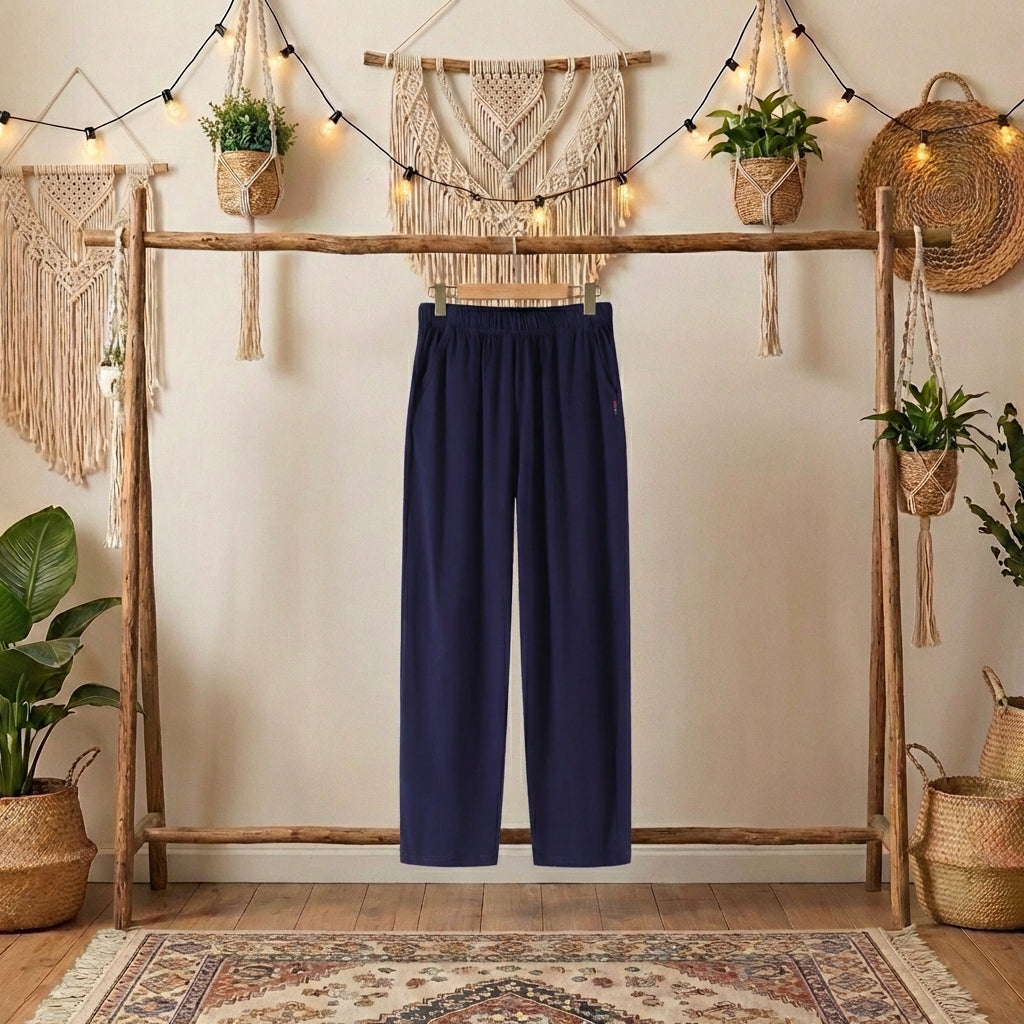 Men's Pure Cotton Loose Trousers: All-Day Breathable Comfort