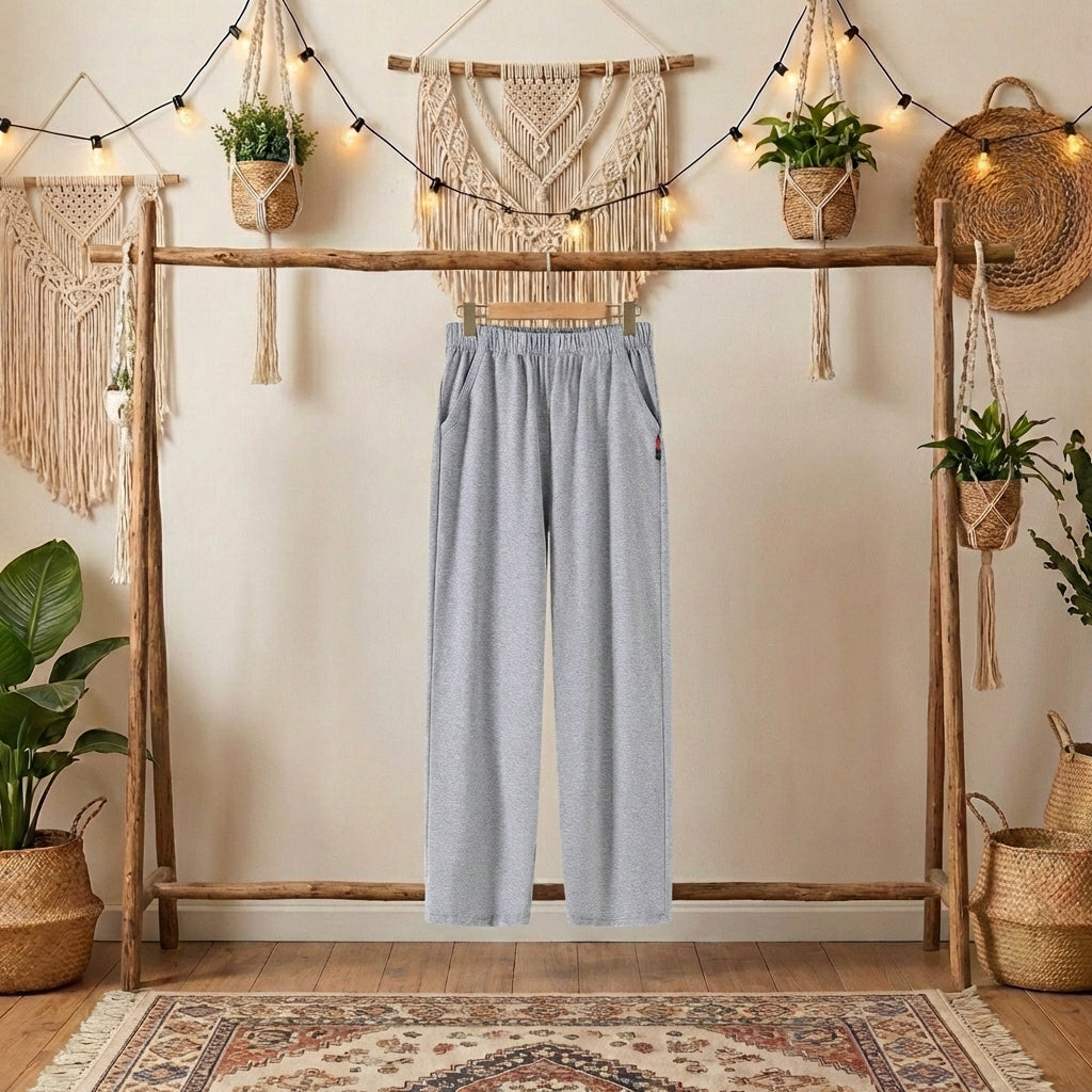 Men's Pure Cotton Loose Trousers: All-Day Breathable Comfort
