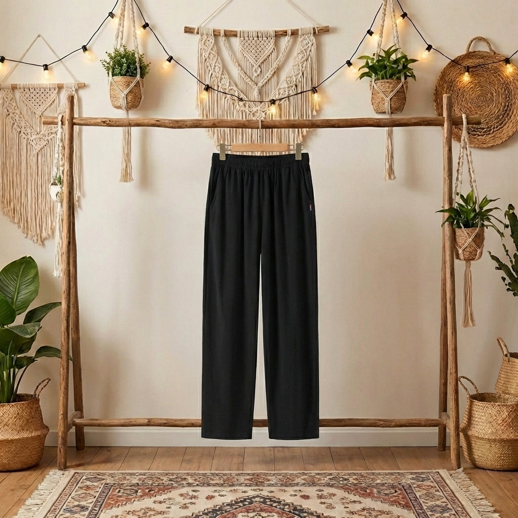 Men's Pure Cotton Loose Trousers: All-Day Breathable Comfort