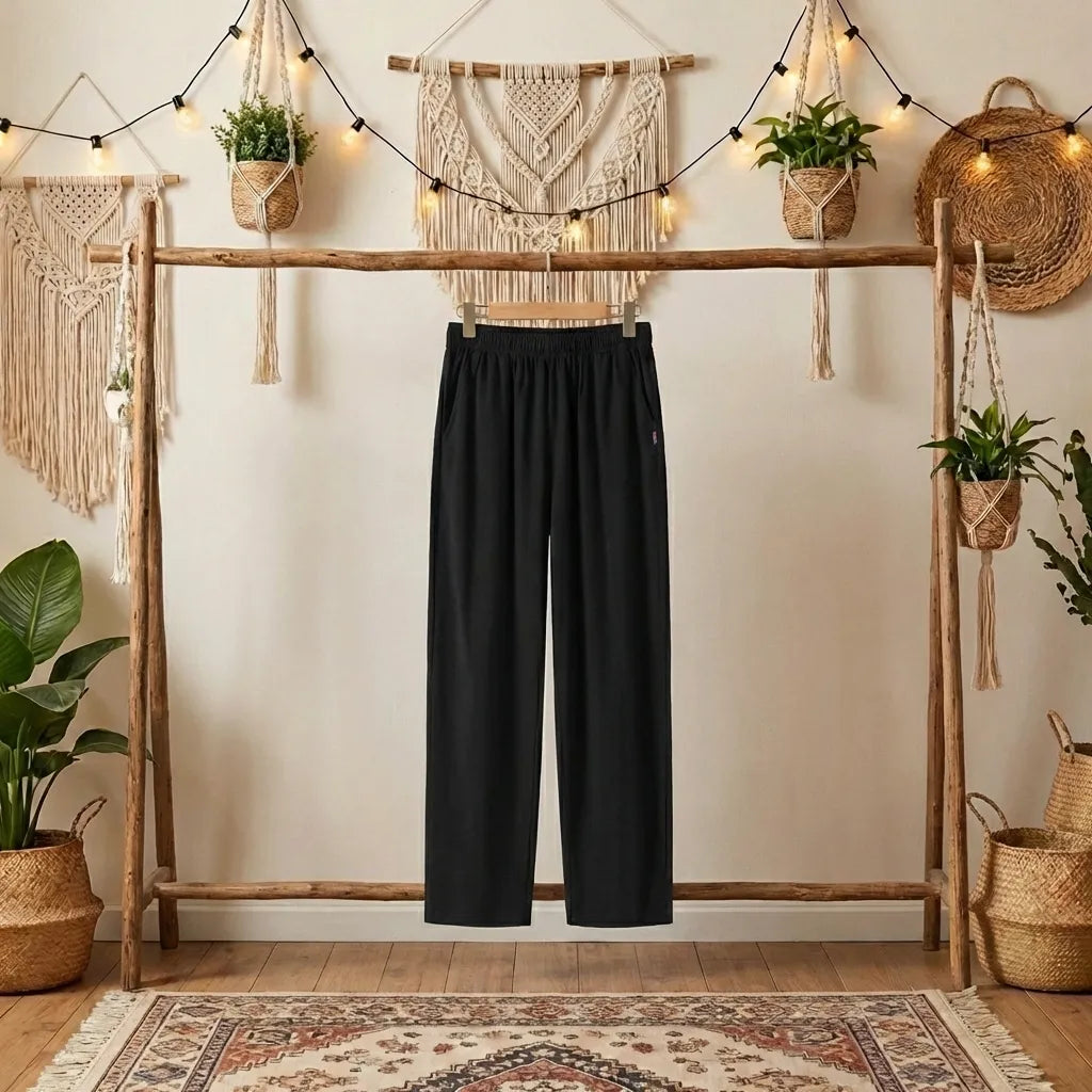 Men's Pure Cotton Loose Trousers: All-Day Breathable Comfort