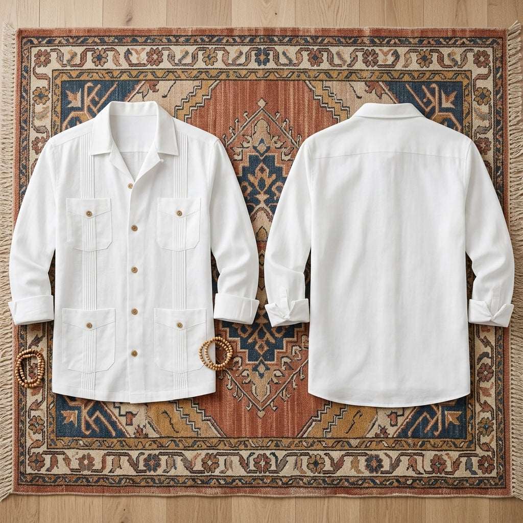 Front view of the Men’s White Cotton Buttoned Pocket Shirt showing the classic collar and chest pocket.