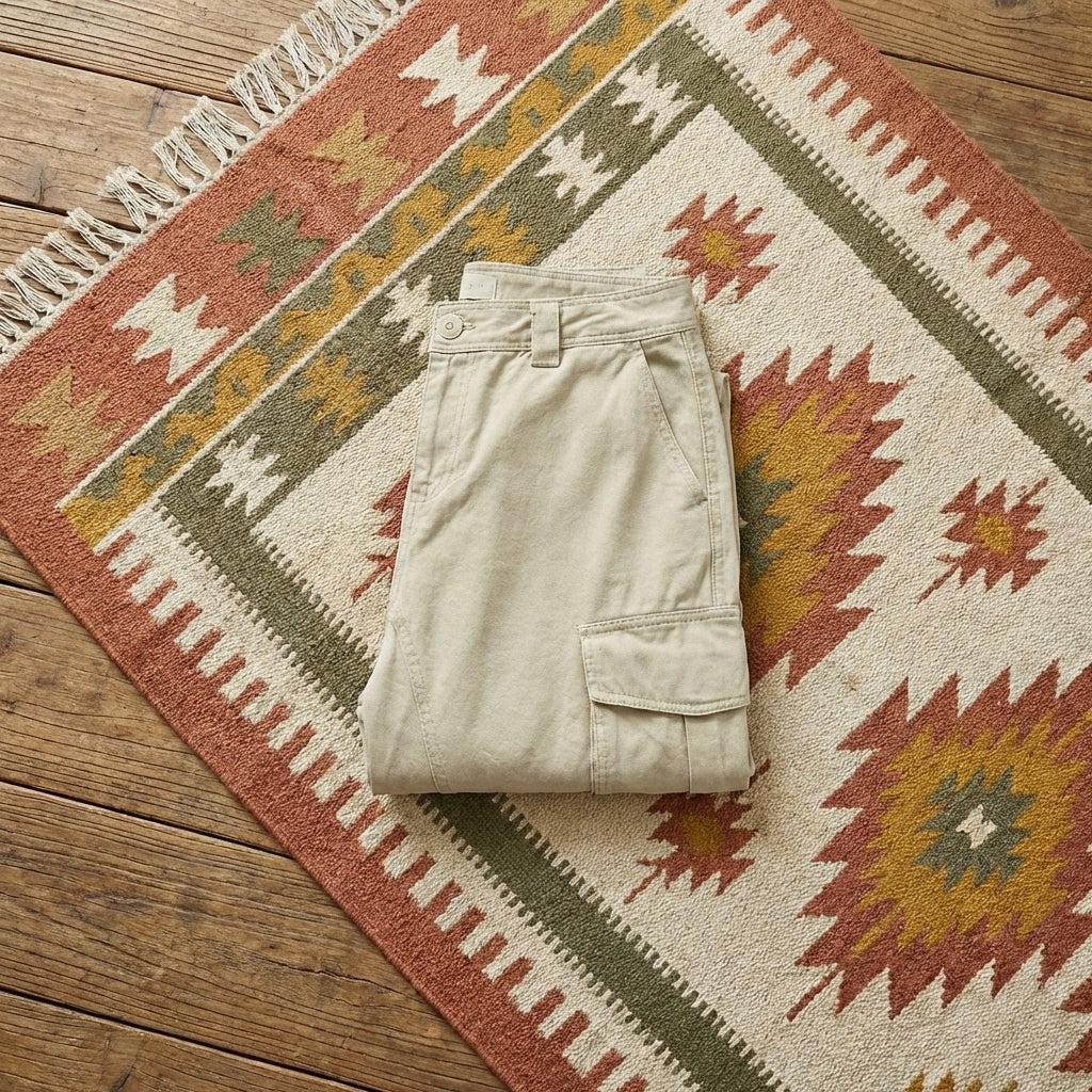 Multi-pocket cotton work shorts with retro fringe detail, breathable utility design, and relaxed fit for comfortable everyday wear.