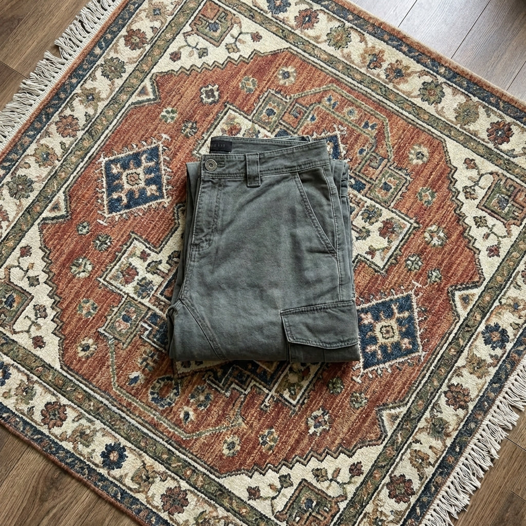 Multi-pocket cotton work shorts with retro fringe detail, breathable utility design, and relaxed fit for comfortable everyday wear.