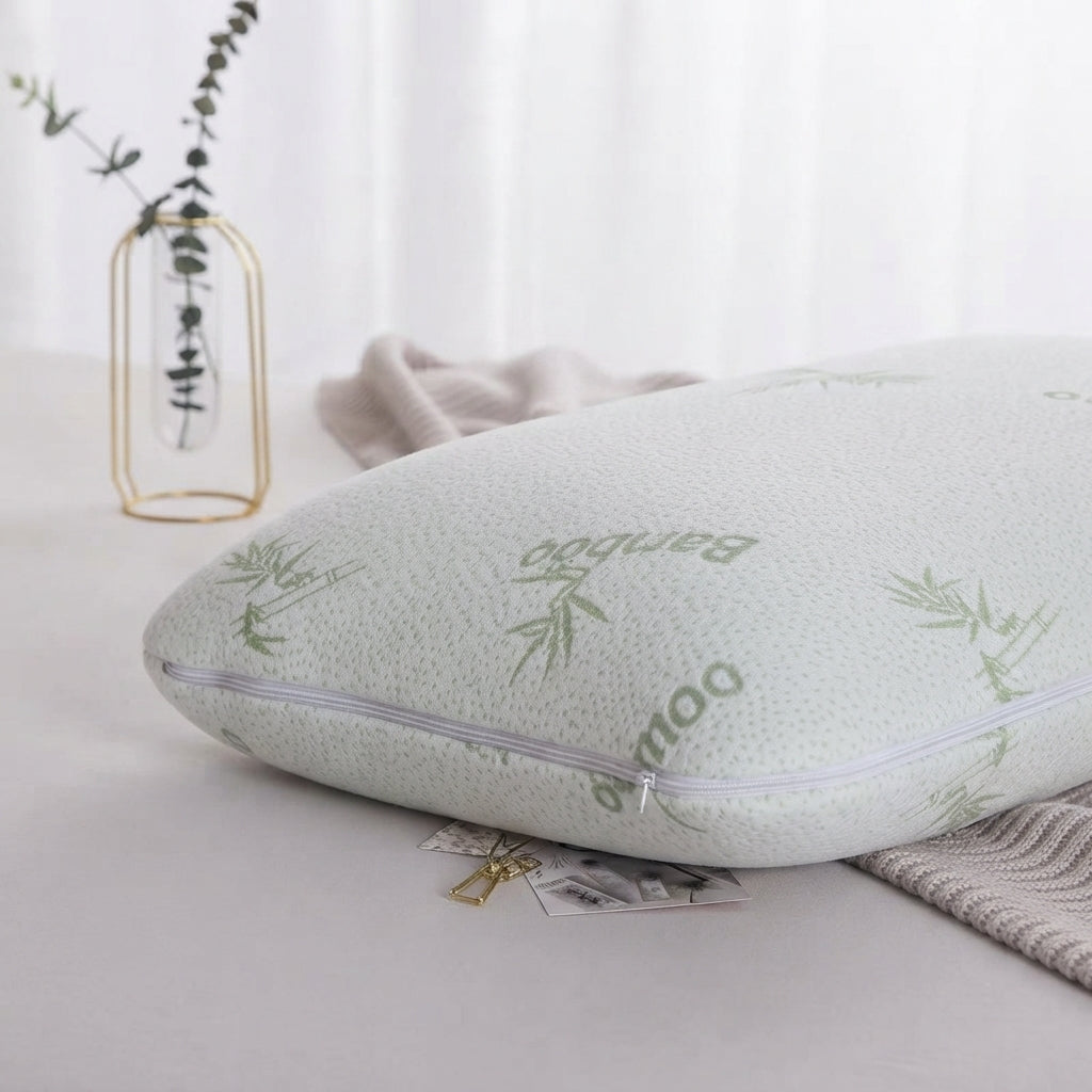 PureOnSkin Bamboo Pattern Slow Rebound Memory Foam Pillow