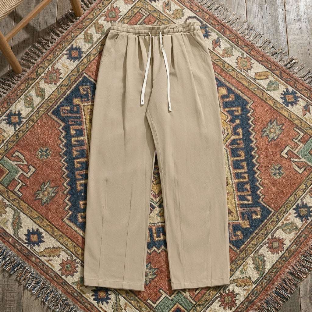 Women’s Cotton Wide Leg Pants – Casual Basic Style Full Length Pants