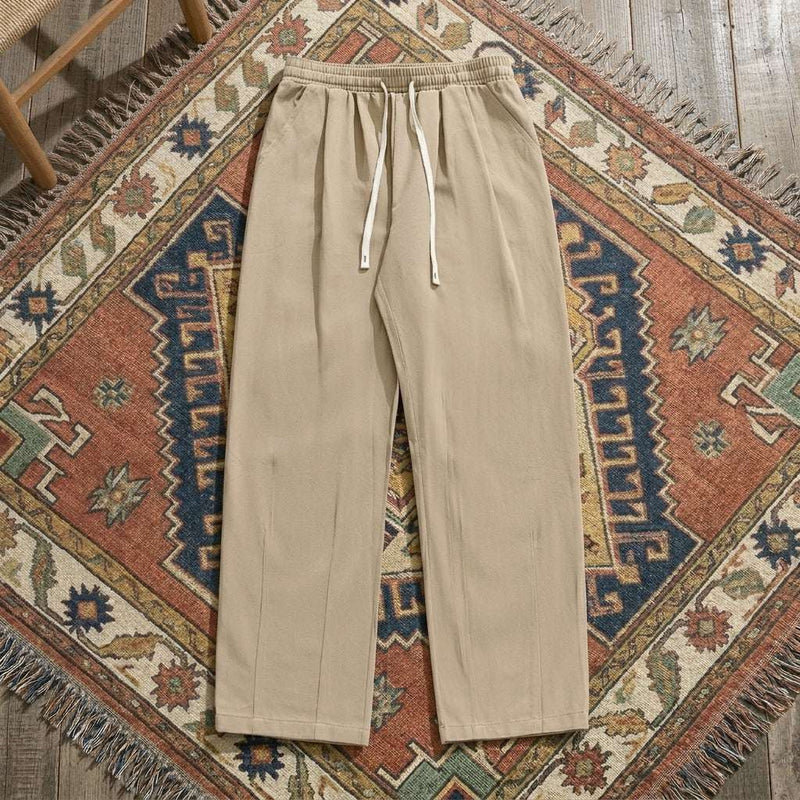 PureOnSkin Breathable Women’s Cotton Wide Leg Pants for Sensitive Skin & Eczema Comfort – Khaki