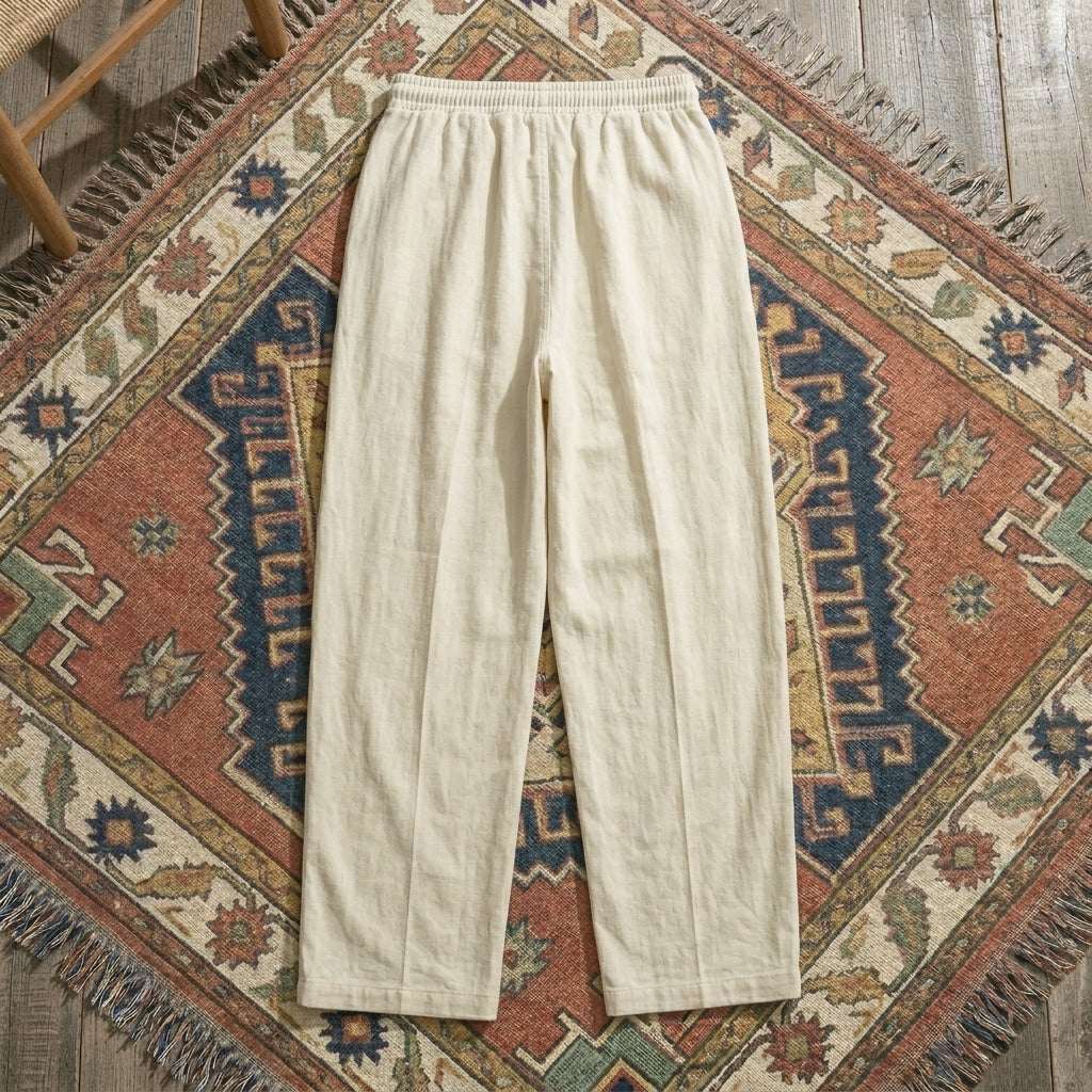 Women’s Cotton Wide Leg Pants – Casual Basic Style Full Length Pants
