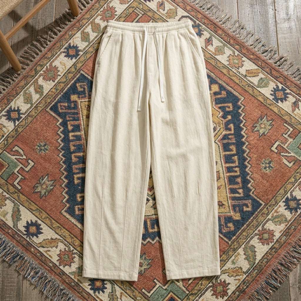 Women’s Cotton Wide Leg Pants – Casual Basic Style Full Length Pants