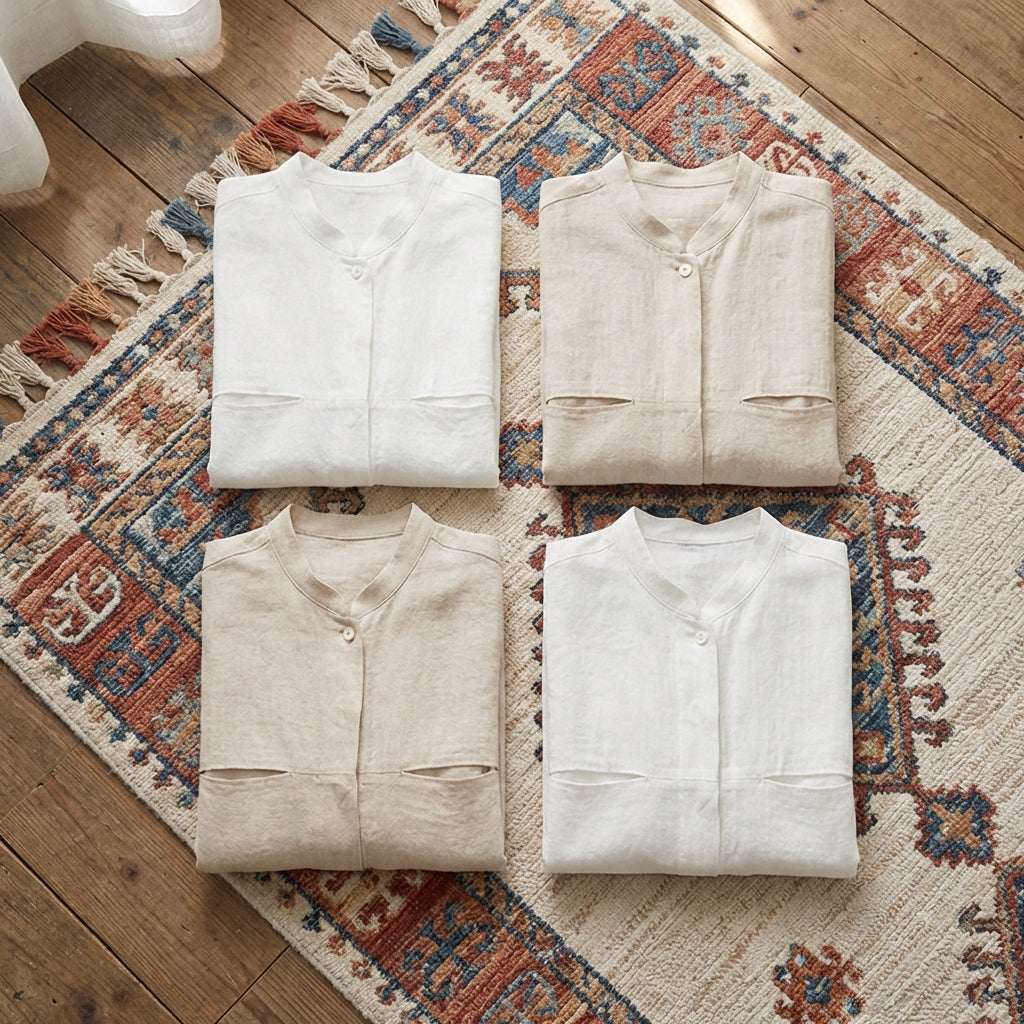 A lightweight women’s cardigan in solid [Insert Color], made from breathable linen fabric with a relaxed open-front design and long sleeves.