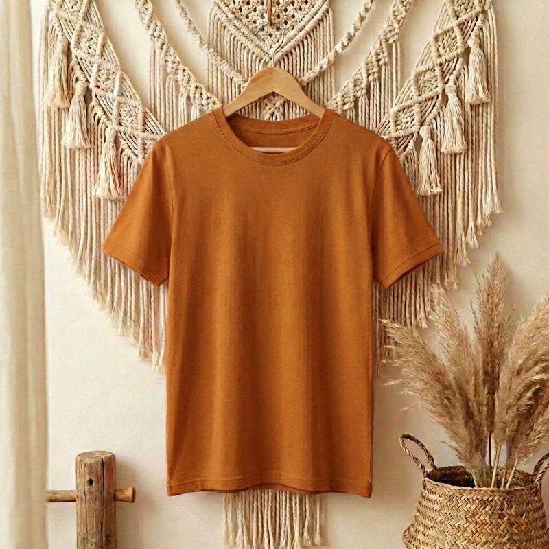PureOnSkin 240g Heavyweight Cotton T-Shirt | Premium Unisex – Fresh Orange