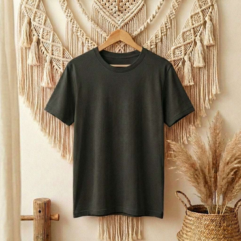 PureOnSkin 240g Heavyweight Cotton T-Shirt | Premium Unisex – Dark Green