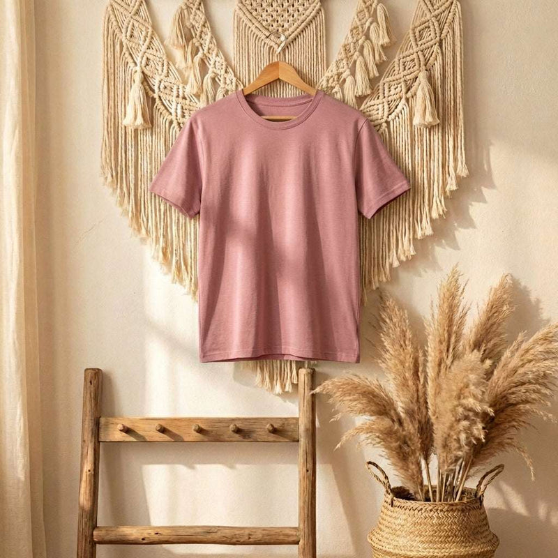 PureOnSkin 240g Heavyweight Cotton T-Shirt | Premium Unisex – Pink