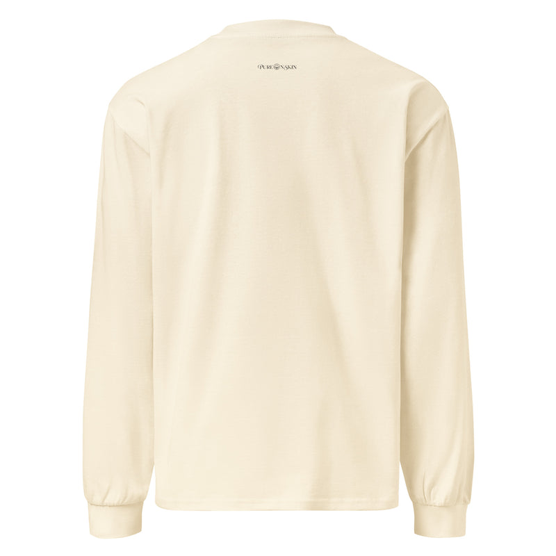 PureOnSkin Men Premium Heavyweight Long Sleeve Shirt – Ecru