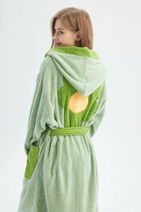 Whimsical Ultra Soft Sunflower Hooded Bathrobe 100% Organic Cotton