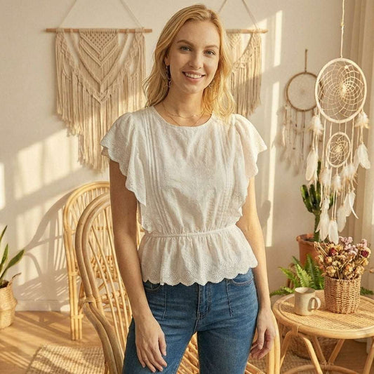 Women's Fashion Tops Breathable Cotton Linen Blouse | Soft