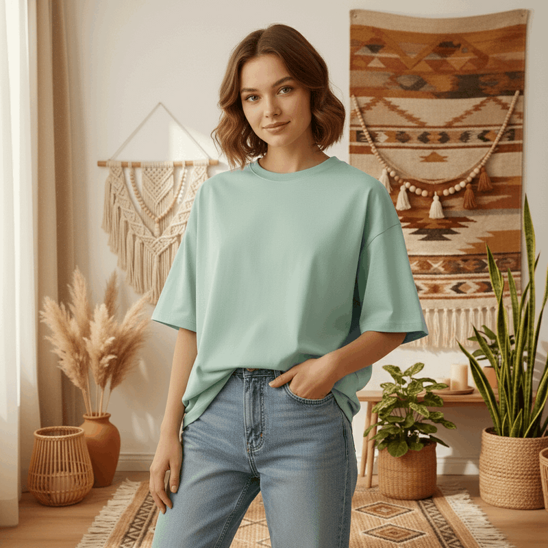 PureOnSkin 240g Heavyweight Cotton T-Shirt | Premium Unisex – Apricot