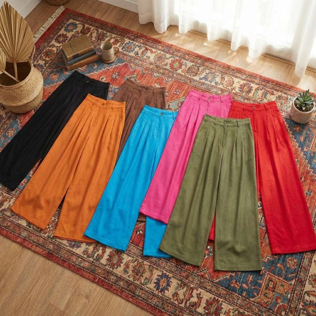 Women’s Summer Linen Blend Trousers | Breathable Cotton