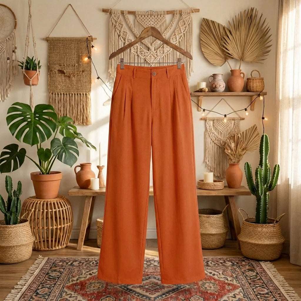 Women’s Summer Linen Blend Trousers | Breathable Cotton
